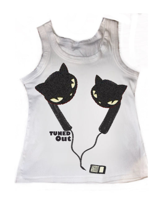 Cat Earphones Tank