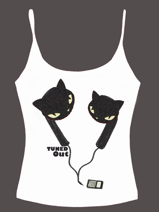 Cat Earphones Tank